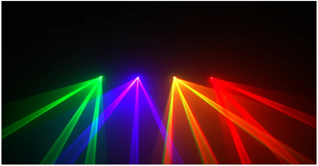 Hot sell Professional 4 Lens four color laser light laser show red green blue yellow RGBY color christmas laser projector