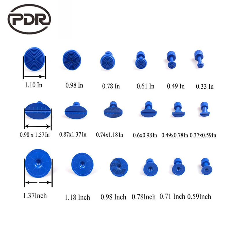 PDR Tools Paintless Dent Perbaikan Penyok Penghapusan Lem Tab Jamur Cangkir Hisap Pengisap 45 Pcs/set Kualitas Tinggi
