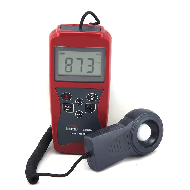 

LX821 Illuminometer, High Precision Light Meter, Portable Mini Handheld Digital Photometer