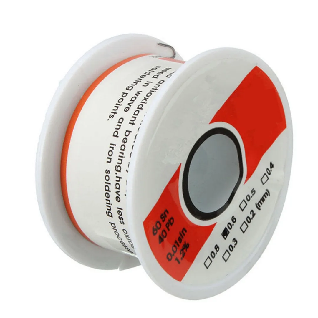 0.3mm  Fine Solder Wire 60/40 1.2% Flux Reel Tube Tin Lead Rosin Core Soldering Solder Wire 0.3