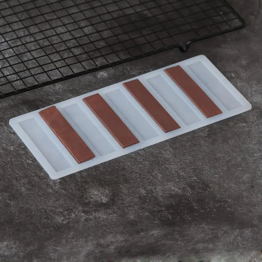 Strip Shape Silicone Mold Cake Decorating Tools Strips Bar Shape Chocolate Transfer Sheet Mould Baking Stencil Chablon
