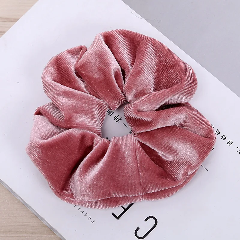 LOVINGSHA Solid Hair Accessories For Girl Brand Velour Women Hair Tie Lady Scrunchies Female Ponytail Hair Holder Rope NFD046