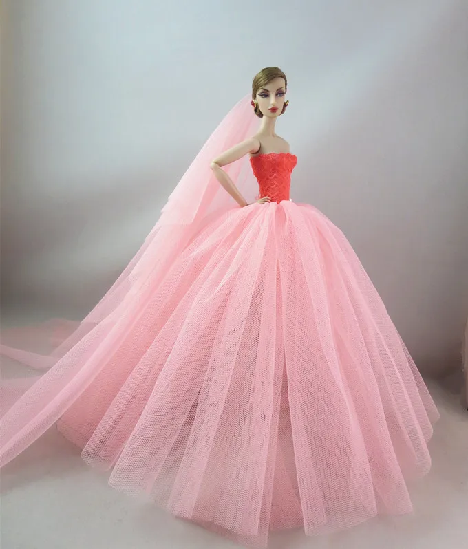 Robe de mariée multicouche pour poupée Barbie, robe de princesse sirène, jupe gâteau, vêtements, offre spéciale