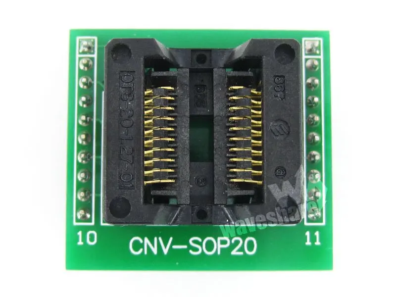 

Waveshare SOP20 TO DIP20 OTS-20-1.27-01 Enplas IC Programmer Adapter Test Socket for SOP8-SOP20 SO8-SO20 SOIC8-SOIC20 Package