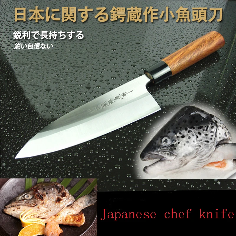 Japanese Deba Knife Cutting Fish Chef\'s Kitchen Knives Professional Cooking Tools Salmon Tuna Sashimi Slicing Knifes