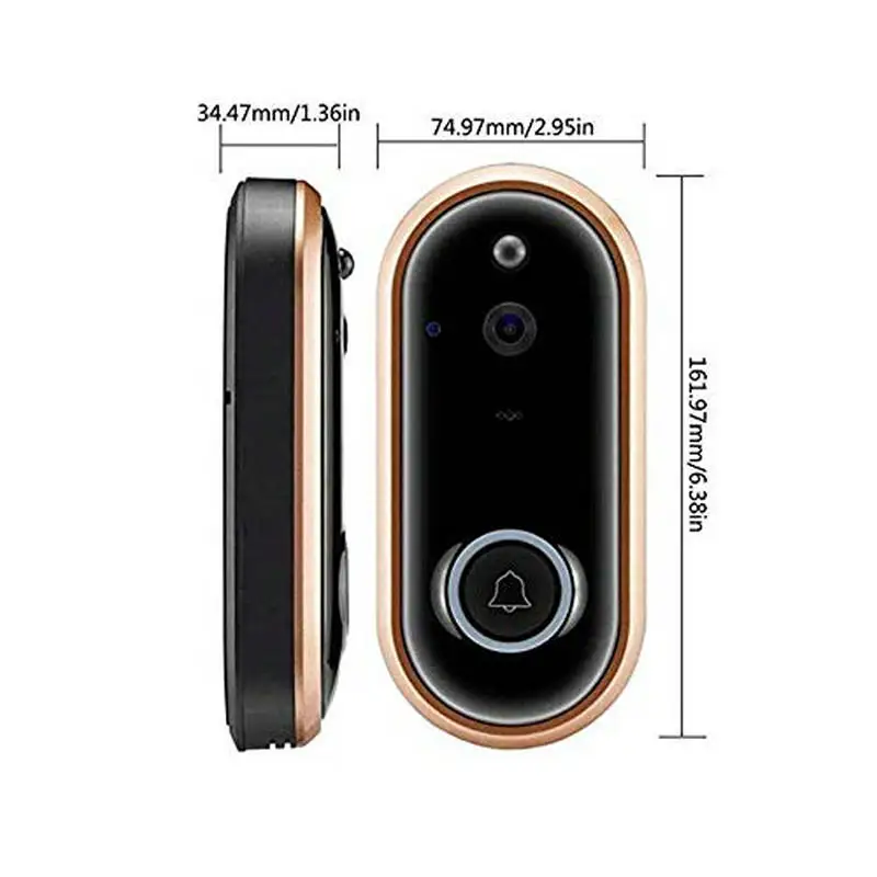 Smart WIFI Doorbell Intercom 1080P Video Ring Door Bell With Camera IR Entry Door Alert Wireless Security Door Call Video Eyes