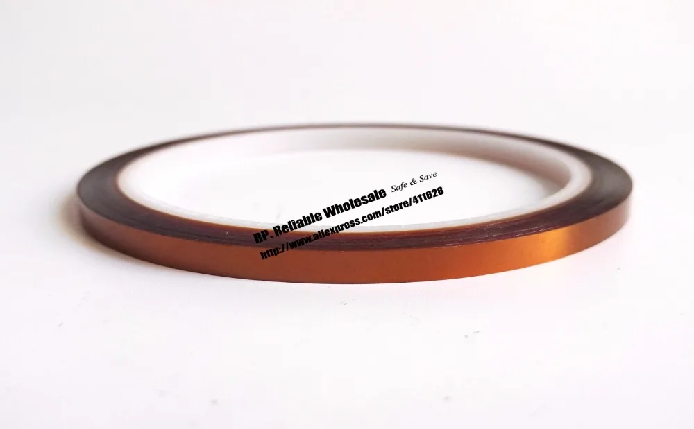 0.06mm Thick 10mm*20M High Temperature Resist ESD One Face Adhered Tape, Polyimide Film for Protect, Golden Point Protect