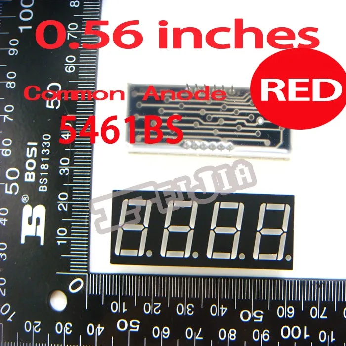 25PCS/LOT 0.56 inches Red Common Anode 4 Digital Tube 5461BS Advertising Lights Free shipping