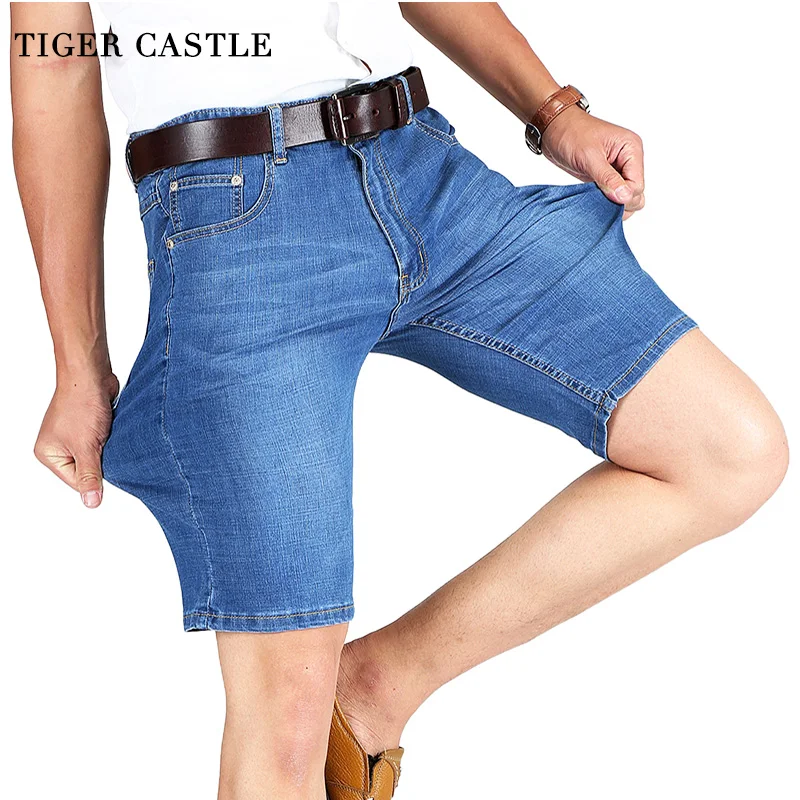 Cotton Mens Summer Denim Shorts Fashion Bermuda Male Blue Short Pants Lightweight Stretch Slim Fit Quality Shorts for Men