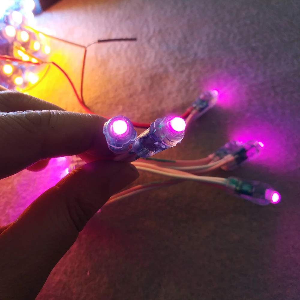 LED Module 9mm 50pcs Single Color LED Modules String Christmas Light IP68 Outdoor Waterproof Advertisement Sign Point Lights