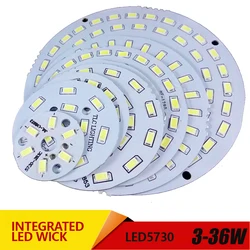 SMD 5730 LED変換ボード,3W,7W,14W,12W,18W,24W,36W,統合PCB,3個,ウォームホワイト光源