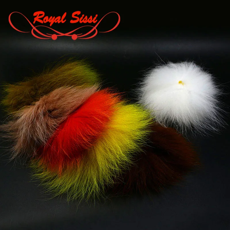 6 optional dyed colors fly tying Fox Tail Hair Arctic Fox polar tail pieces Hobby Craft Fish hairwing pattern fly tying material