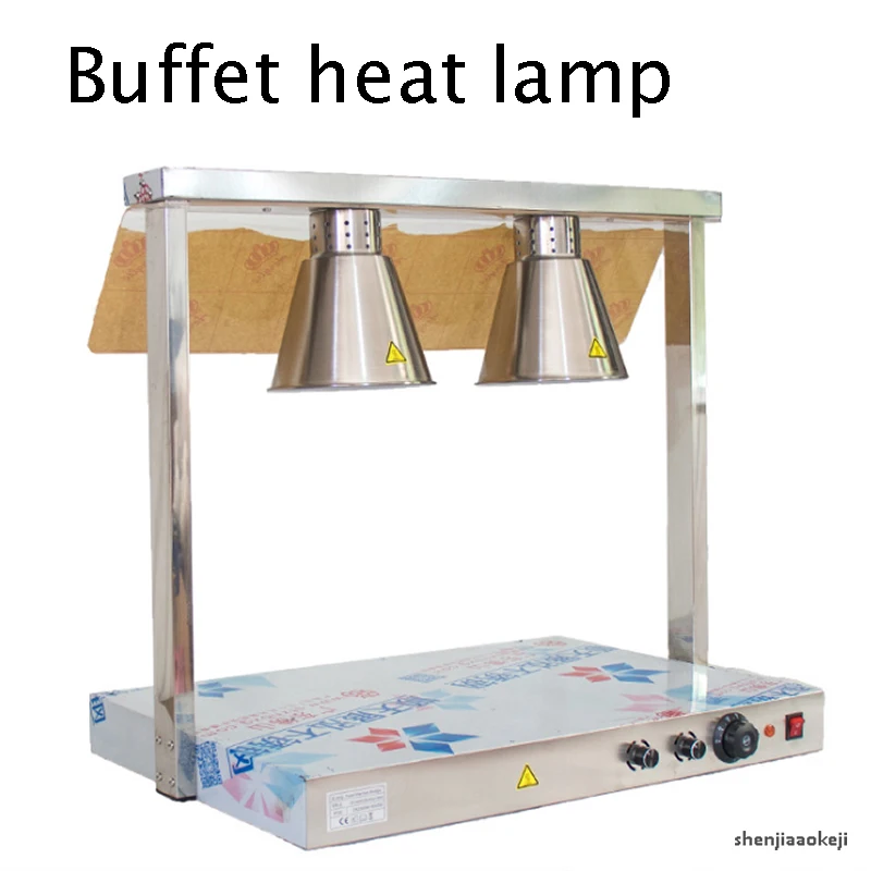 Lámpara aislante de doble cabezal para comida, lámpara de mesa para Buffet, barbacoa, mantiene la comida caliente