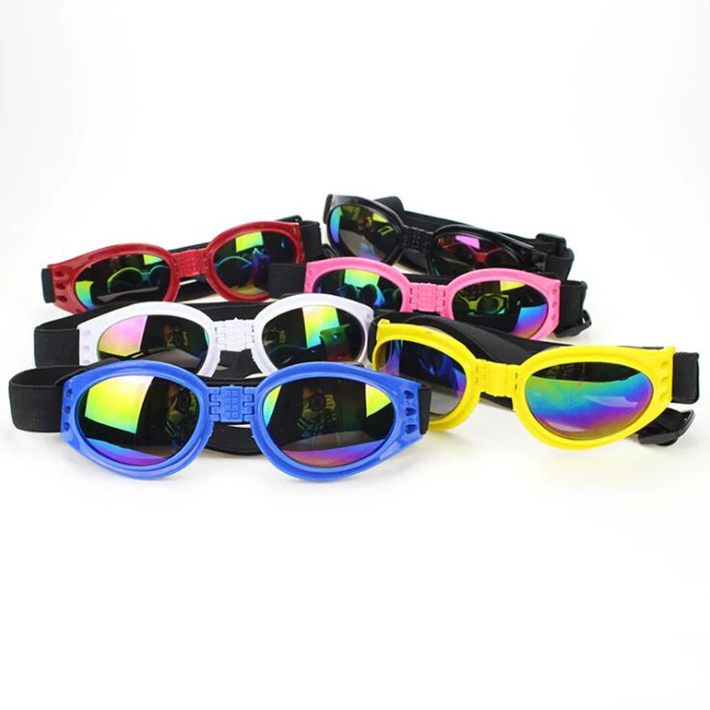 6 Colors Foldable Plastic Dog Sunglasses Medium Large Dog Eyewear Waterproof UV Protection Pet Accessories