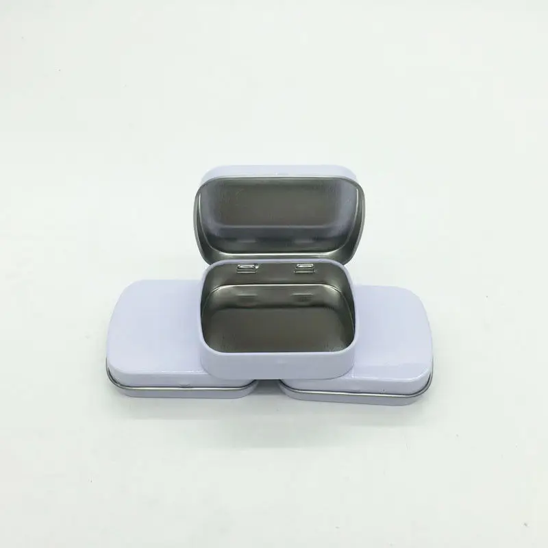 20 pcs Metal Boxes Small Silver Box Flip Up Storage Gum 5.8x4.5x1.5cm