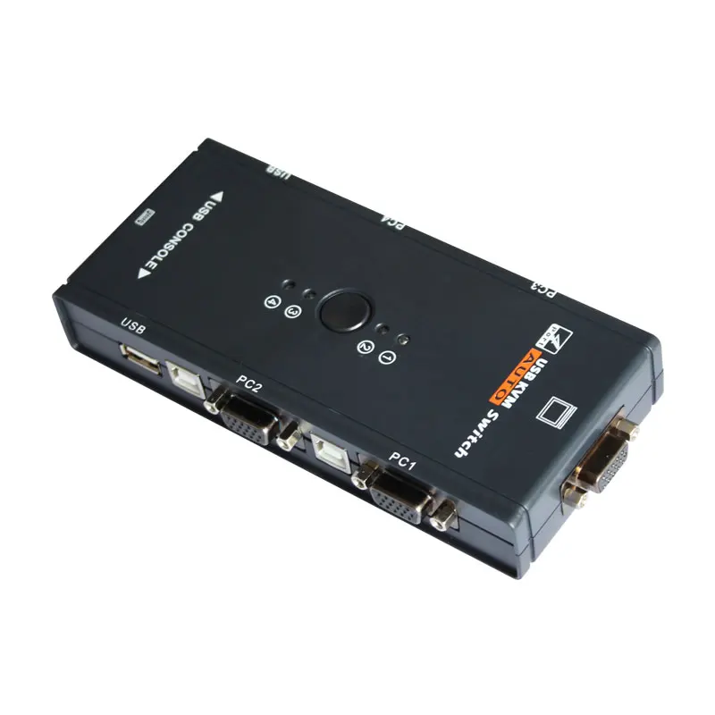 KVM-V4 4 Port KVM Switch USB 2.0 VGA Splitter Printer Mouse Keyboard Flashdisk Saham Switcher 1920*1440 VGA Switch kotak Adaptor