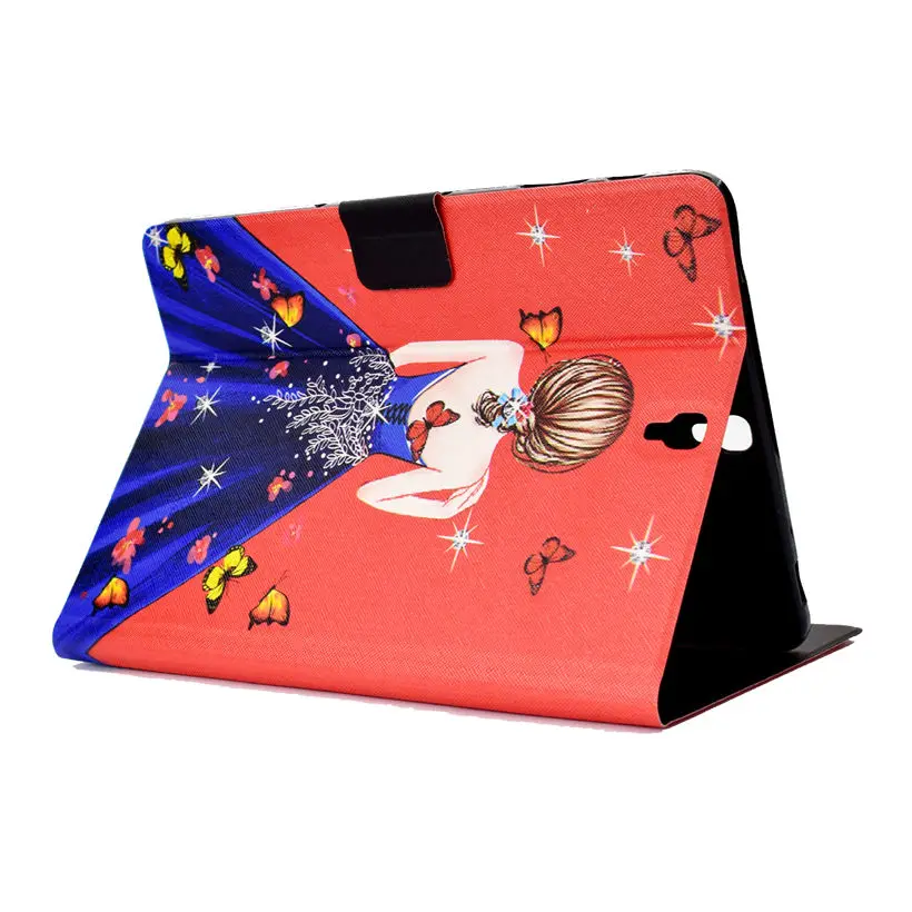 Case For Samsung Galaxy Tab S3 9.7 T820 T825 SM-T820 Smart Cover Funda Tablet Fashion Girls Silicon PU Leather Stand Skin Shell