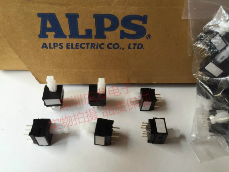 

[VK] Japan ALPS SPPH110800 TV Switch 6 feet 6 pin Self locking lock LCD Switch 10*10*17 10*10*17mm button