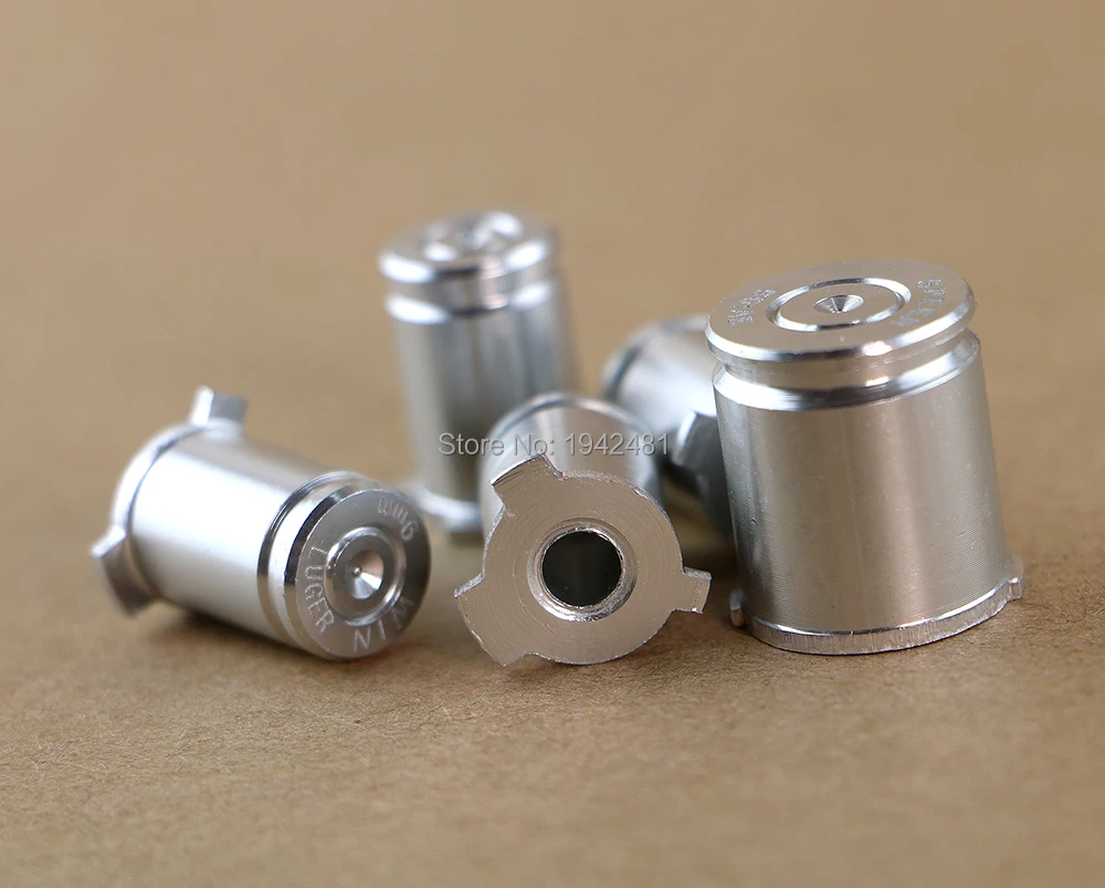 30 juegos de botones ABXY tipo bala cromados de Metal, Kit Mod de latón de 9mm para controlador Xbox360 XBOX 360