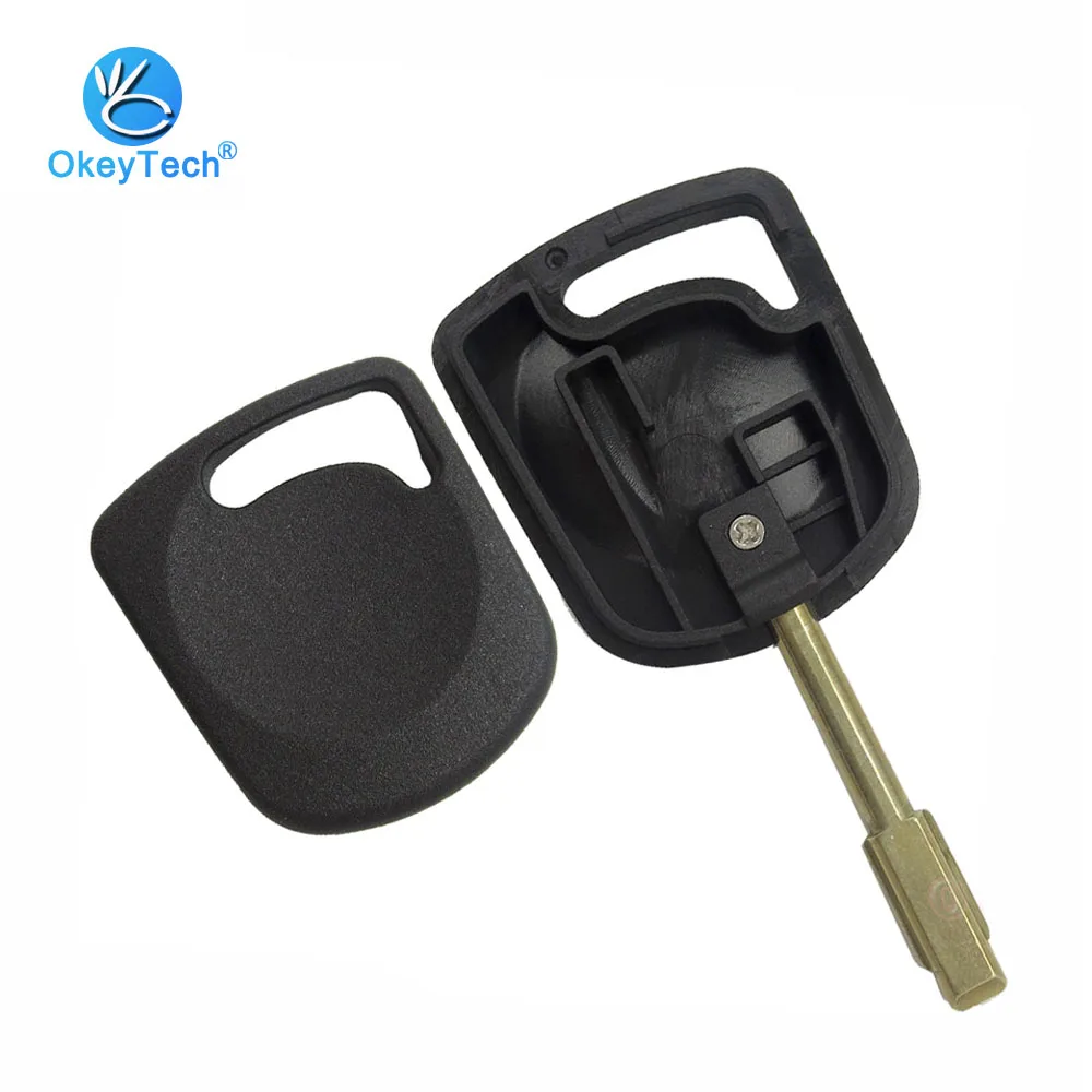 OkeyTech 5pcs/lot Transponder Key Shell No Chip FO21 Blade Cover Fob Case for Ford Focus Mondeo KA Jaguar XJ8 Transit Connect