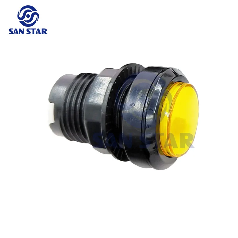 Bộ 10 34Mm Top 24Mm Lỗ Gắn Chiếu Sáng Nút Nhấn Có Microswitch Cho Máy Arcade