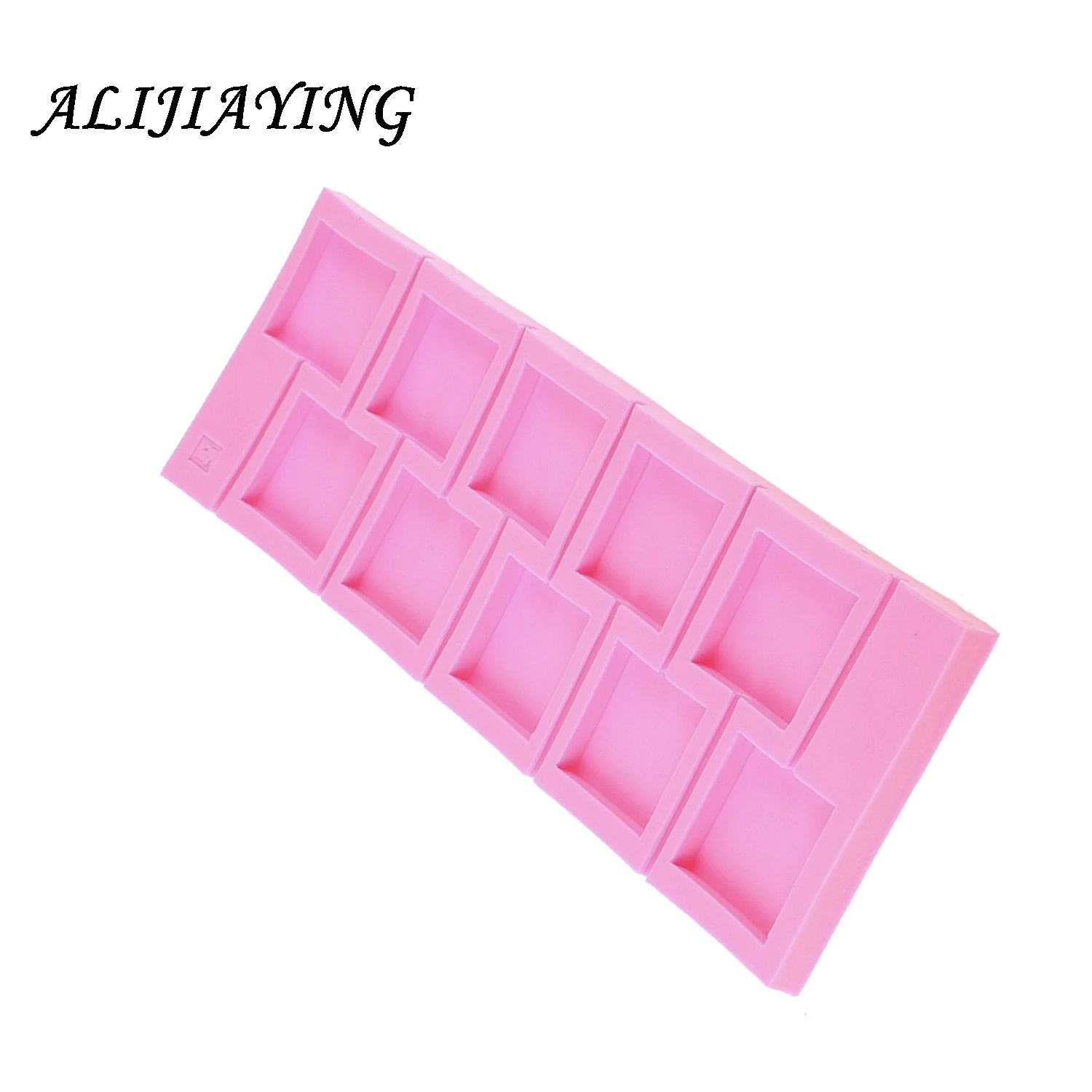 1Pcs 3D Square Lollipop Mold DIY Fondant Cake Round Shaped Silicone Bakeware Kitchen Dining Bar Home Party D0458