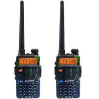 2pcs BAOFENG UV 5R Camouflage Dual Band Two-way Radio Free Earpiece Baofeng UV-5R walkie talkie  Pofung UV5R portable radio