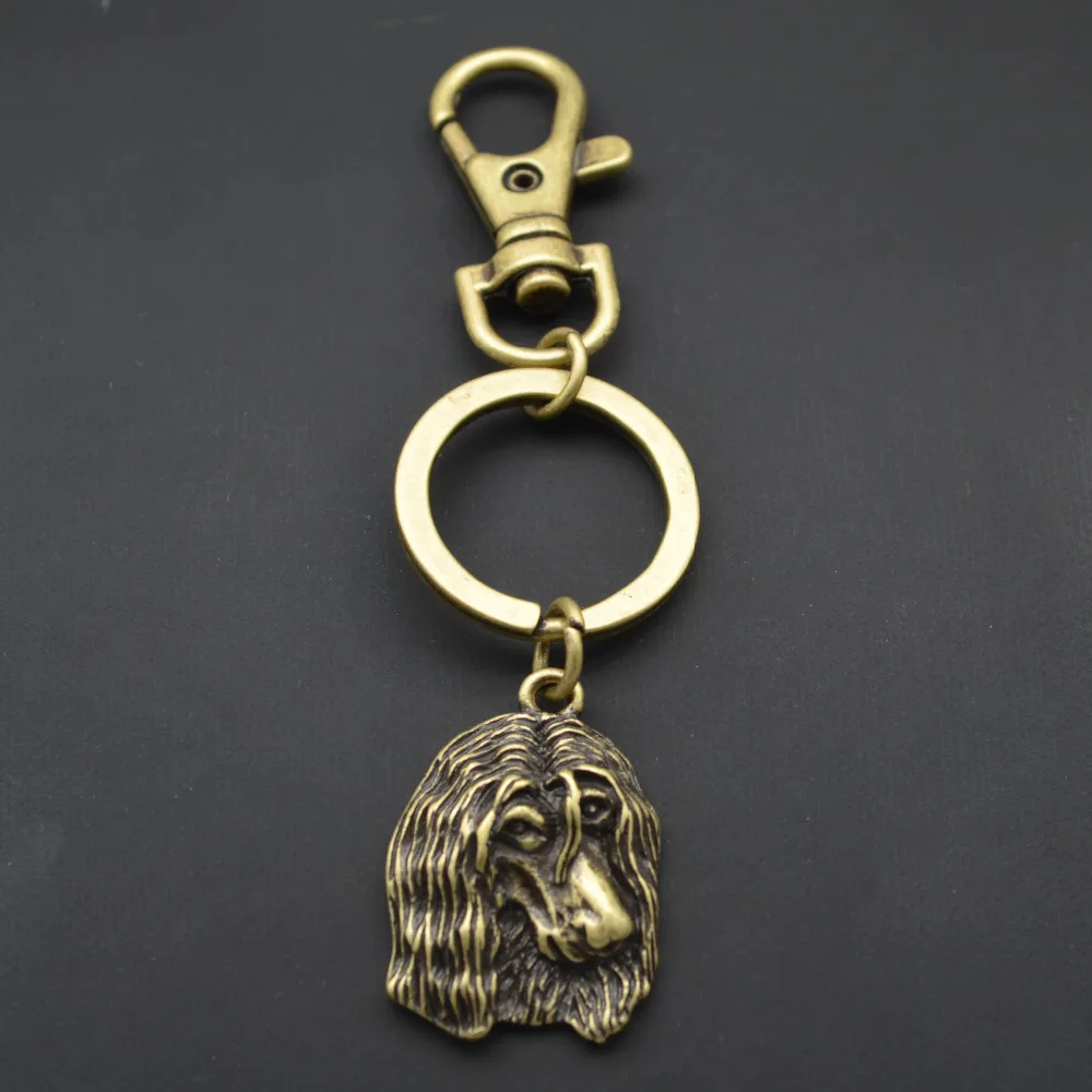 Vintage Afghan Hound key Chain,Key Ring ,Key Charm