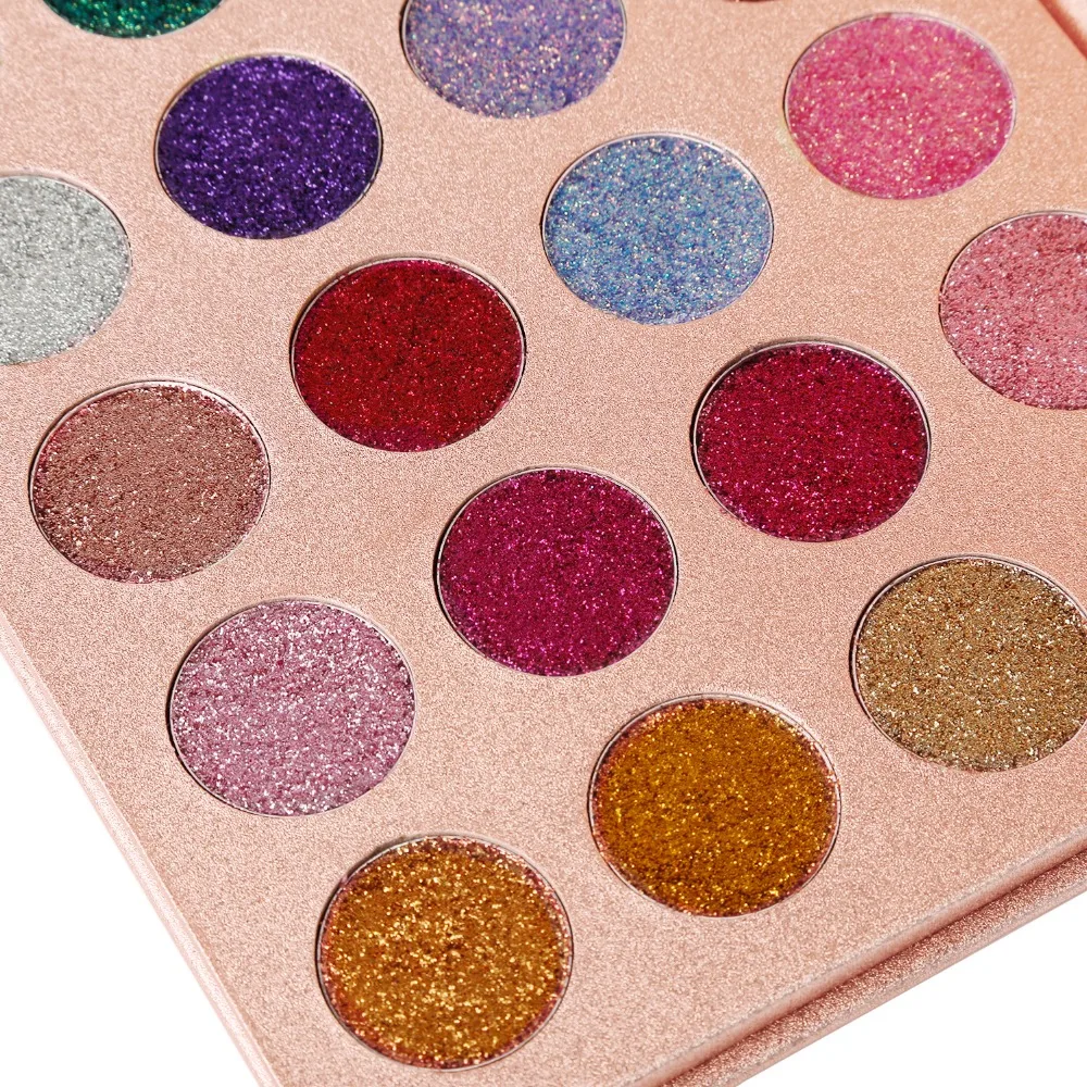 DE\'LANCI 24 Colors Glitter Eyeshadow Pallete Brand Beauty Cosmetics Diamond Pressed Glitter Eye Shadow Pigment Make up Palette