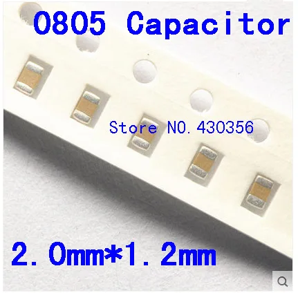 100 buah 0805 kapasitor SMD 4.7uf 475M ± 20% 16V