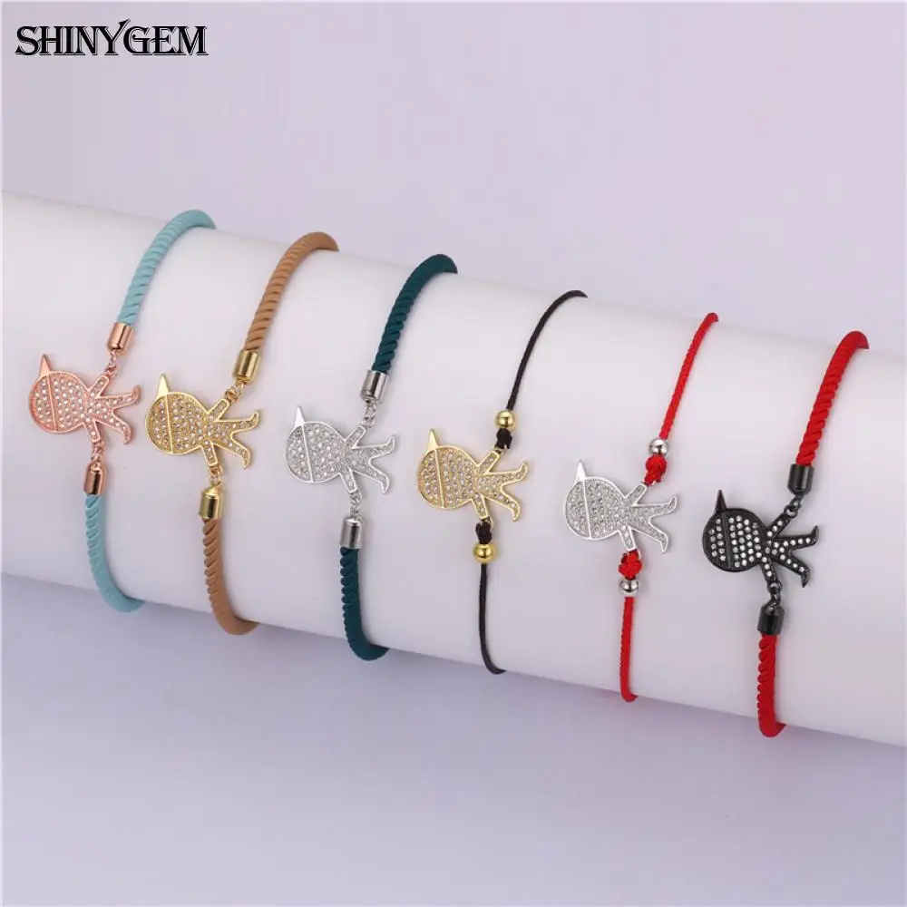 ShinyGem Basebal Boy Charm Classic Colorful Handmade Yoga Adjustable Leather Rope String Bracelets For Women