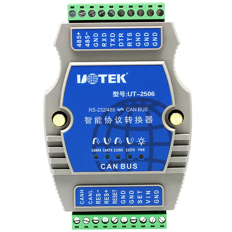 UT-2506, 232/485, CAN, BUS, intelligent protocol converter, serial port, CAN bus serial port