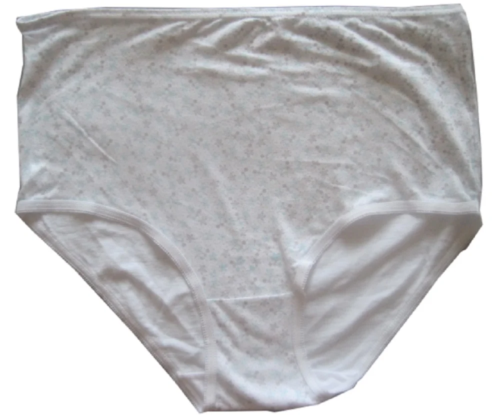 New women's plus size briefs cotton underwears high-waist different white briefs for female XL,2XL,5XL  4pcs/lot