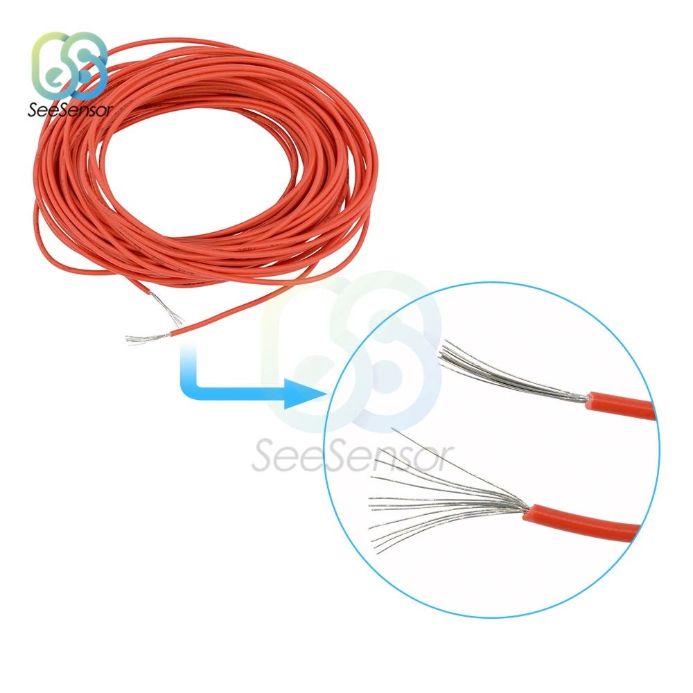 10 metri UL1007 cavo in PVC cavo Ultra flessibile cavo 24AWG cavo elettronico in PVC rosso/nero/blu/giallo