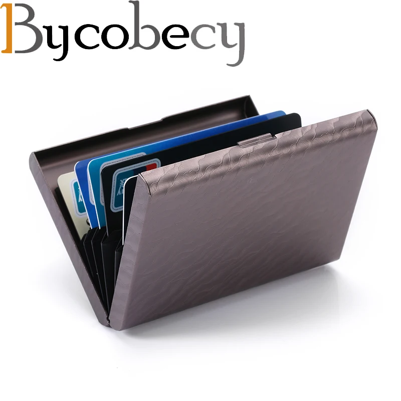 

Bycobecy Rfid Smart Men Wallets Money Bag Magic Trifold Mini Slim Wallet Male Small Leather Wallet Thin Metal Purses Wallet