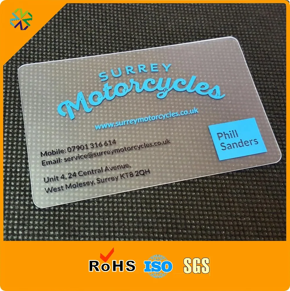 

(200pcs/lot) Hight quality transparent plastic pvc business card inkjet printable PVC ID card