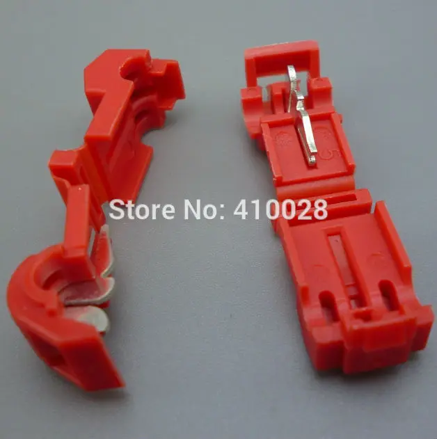 shhworldsea 100PCS QUICK 22-18 AWG SPLICE CONNECTORS RED SCOTCH LOCK WIRE TERMINAL CRIMPS