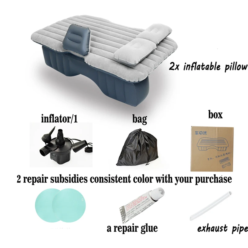 

12V Pump Inflatable Mattress Car Back Seat Cover Air Mattress Travel Bed Portable Inflatable Camping Pad car sex bed travel