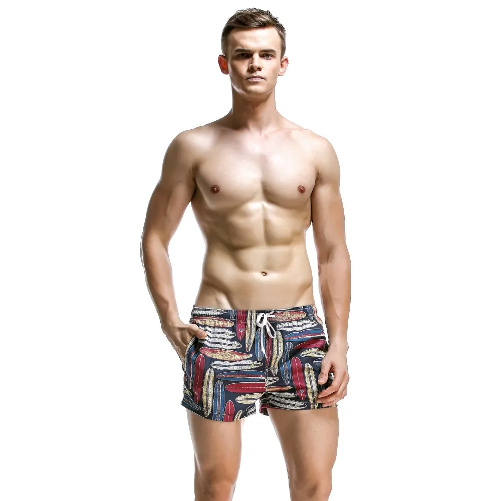 Seobean Swimwear Men Swim Shorts Swimming Trunks for Man Beach Short Bermudas Surf Boardshort Sportswear Brand GYM Clothing