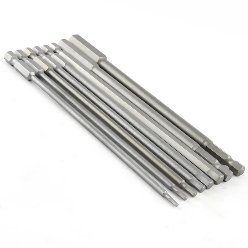 150mm Length Screwdriver Drill Bit Sets S2 Steel Screw Driver Bits Hex Magnetic 1/4\