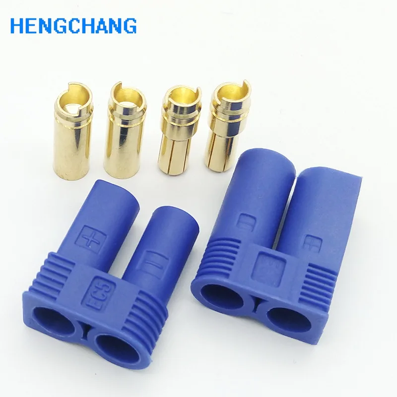 Connettore EC5 ad alta corrente 100A presa blu per batteria RC ESC LIPO placcatura in oro 1Set