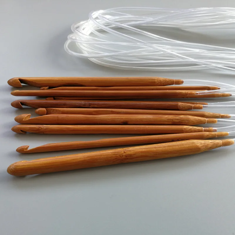 Uncinetti in bambù, Set di ferri da maglia, afgano, tunisino, vendite calde, strumento di moda, 3-10mm, 12 taglie
