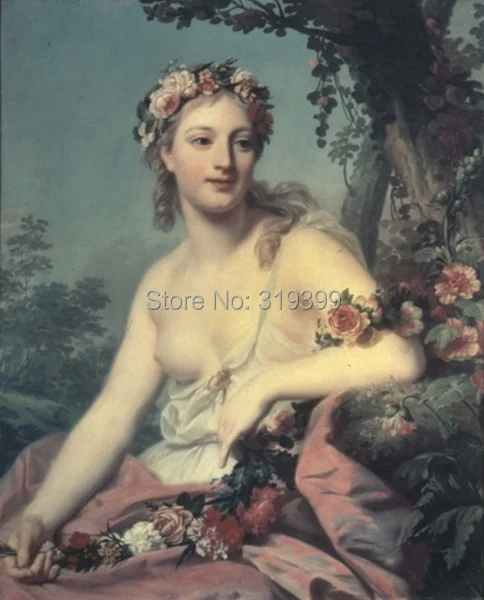 flora by Louise Elisabeth Vigee Le Brun,oil painting reproduction,canvas art,handmade oil painting,free shipping,MUSEAM QUALITY