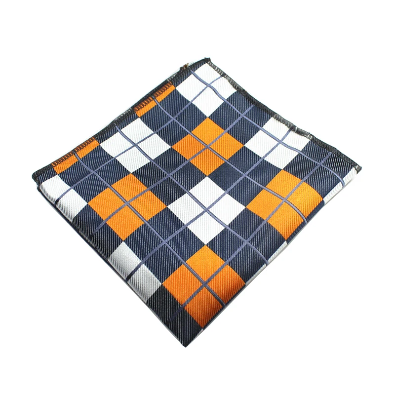 Ricnais Mannen Zakdoek Zijde Geweven Plaid Bloemen Patroon Hanky mannen Business Casual Vierkante Zakdoek Bruiloft Zakdoeken