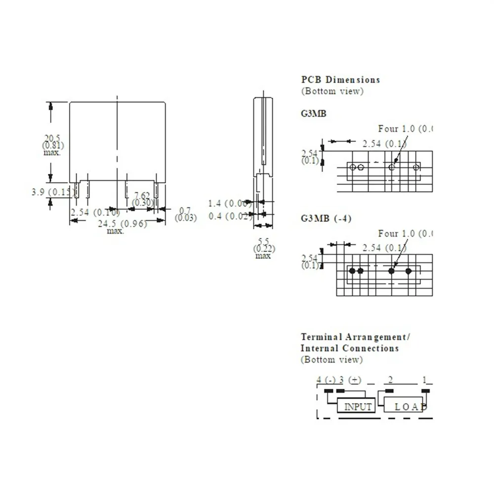 Smart Electronics Original Solid State Relais G3MB-202P DC-AC PCB SSR In 5VDC, Heraus 240V AC 2A