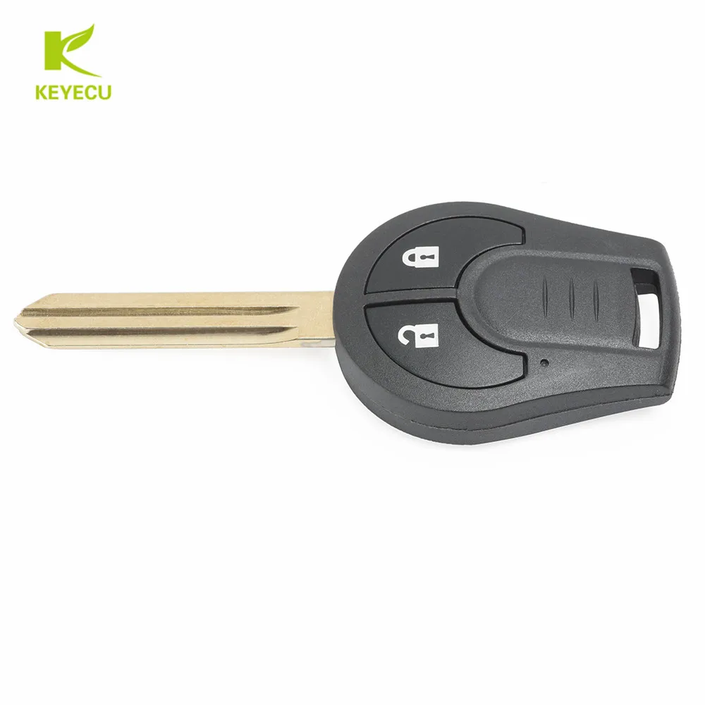 KEYECU Replacement Uncut Remote Key Fob 2/3 Button 433MHz ID46 for Nissan Micra K13 07/2010 - 09.2013 CWTWB1U761