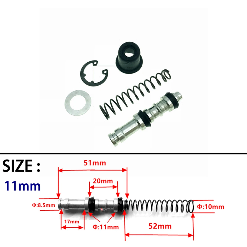 Motorcycle Clutch Brake Pump 12.7mm 11mm 14mm 16mm Piston Plunger Repair Kits Set Master Cylinder Piston Rigs Repair Accessories