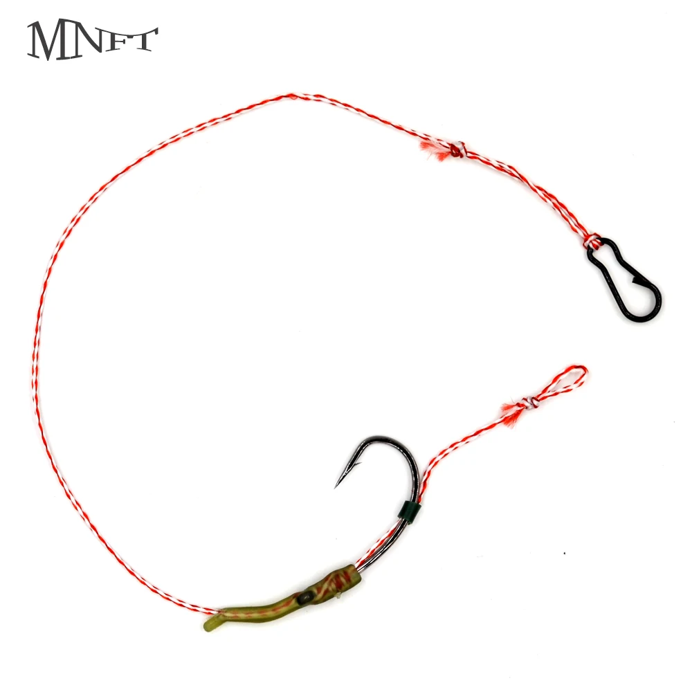 MNFT 3Set Fishing Hair Rigs Carp Fishing Hook Link Ready Made Baits Fishing Accessories Tackles  Curved Hook 2# 4# 6# 8#