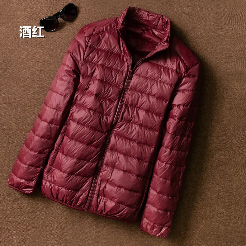 Men\'s Down Jacket Teenagers Ultra Light Down Coat Adult Down Jacket Winter Warm Down Jackets Puffer Light Wear Plus Size B-9594