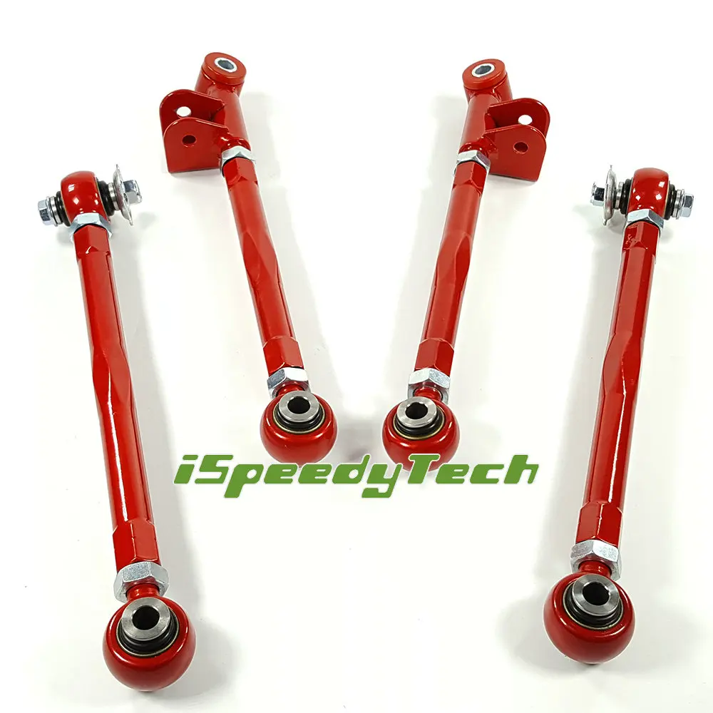 BRAND-NEW And Red Rear Camber Lateral Control Arms Suspension FOR 02-07 Subaru Impreza WRX/ STi GDA